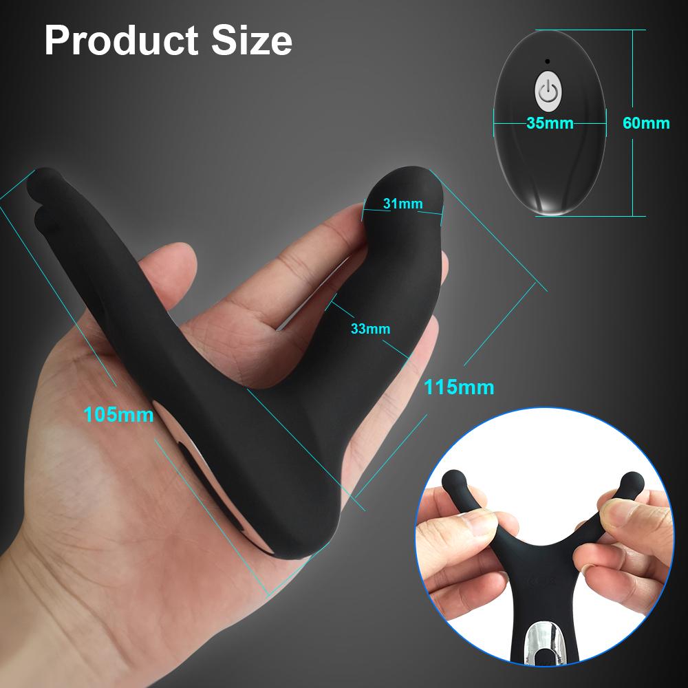10 Mode Vibration Men Wireless Remote Control Prostate Massager Testis Stimulator Heating Wiggles Anal Plug Vibrator Sex Toys