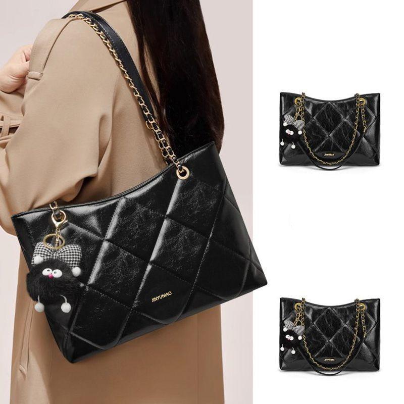 Bag Women's New Light Luxury Women's Diamond Bag Glue Lower Tote Bag Shoulder Bag Crossbody Commuter Women's Bag
