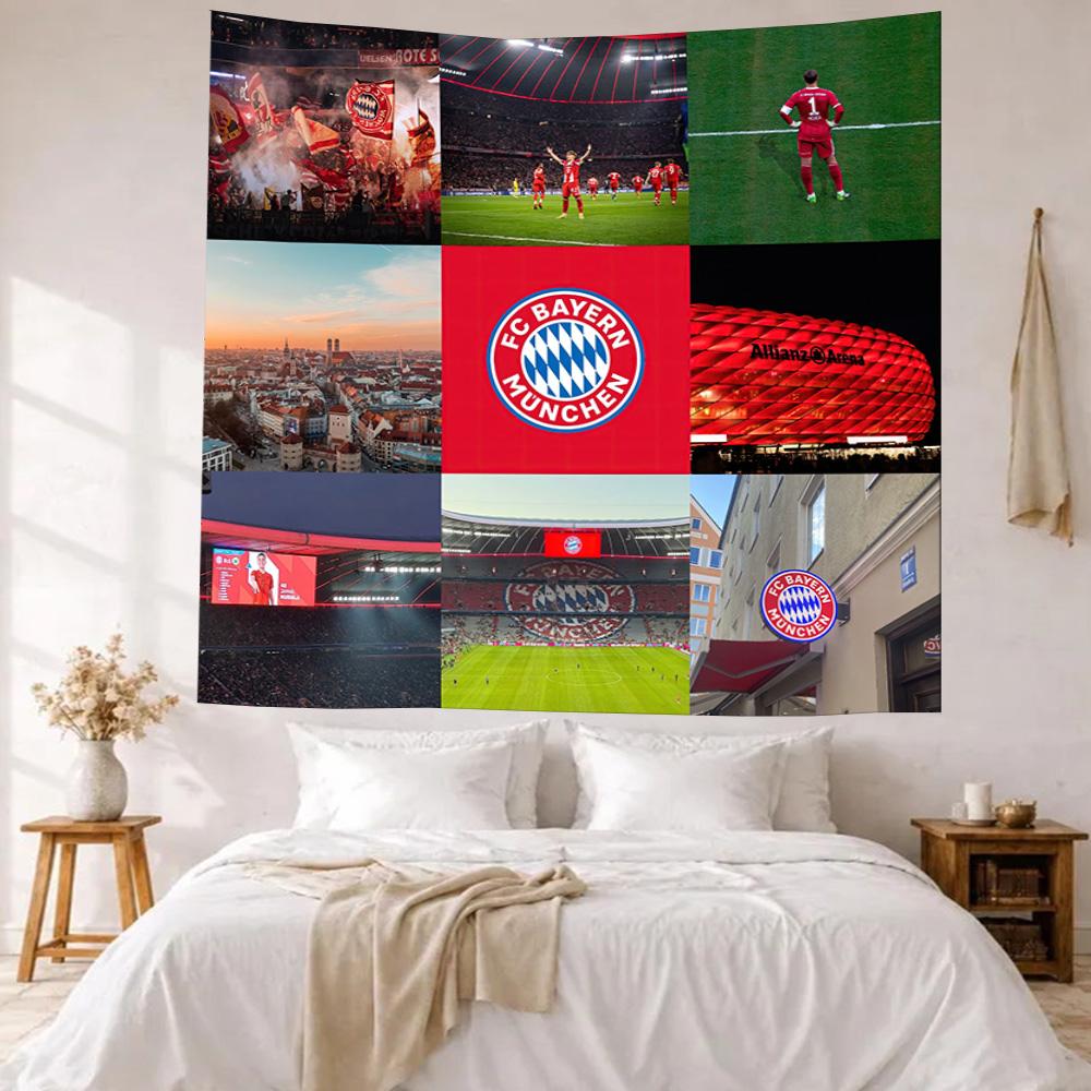 Bayern Munich Wall Decor Tapestry Art For Pet Memorial Birthdaywedding Party Backdrop Family Gift