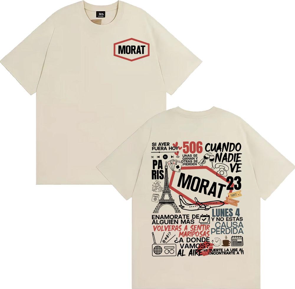 

Rock Band Morat Album Graphic Print T Shirts Men Women Fashion High Street Hip Hop Tshirt 100 Cotton Cozy Short Sleeve T Shirt 4XL