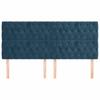 vidaXL Kopfteil Dunkelblau 200 x 7 x 118/128 cm Samt