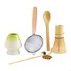 Ceremonial Matcha Tea Set Ceremony Accessories Stainless Sifter, Traditional Whisk and