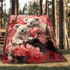 1pc Koala, Blossom Outdoor Blanket - Lightweight Flannel Throw For Travel, Camping, Livingroom, Couch, Chair yy251114197