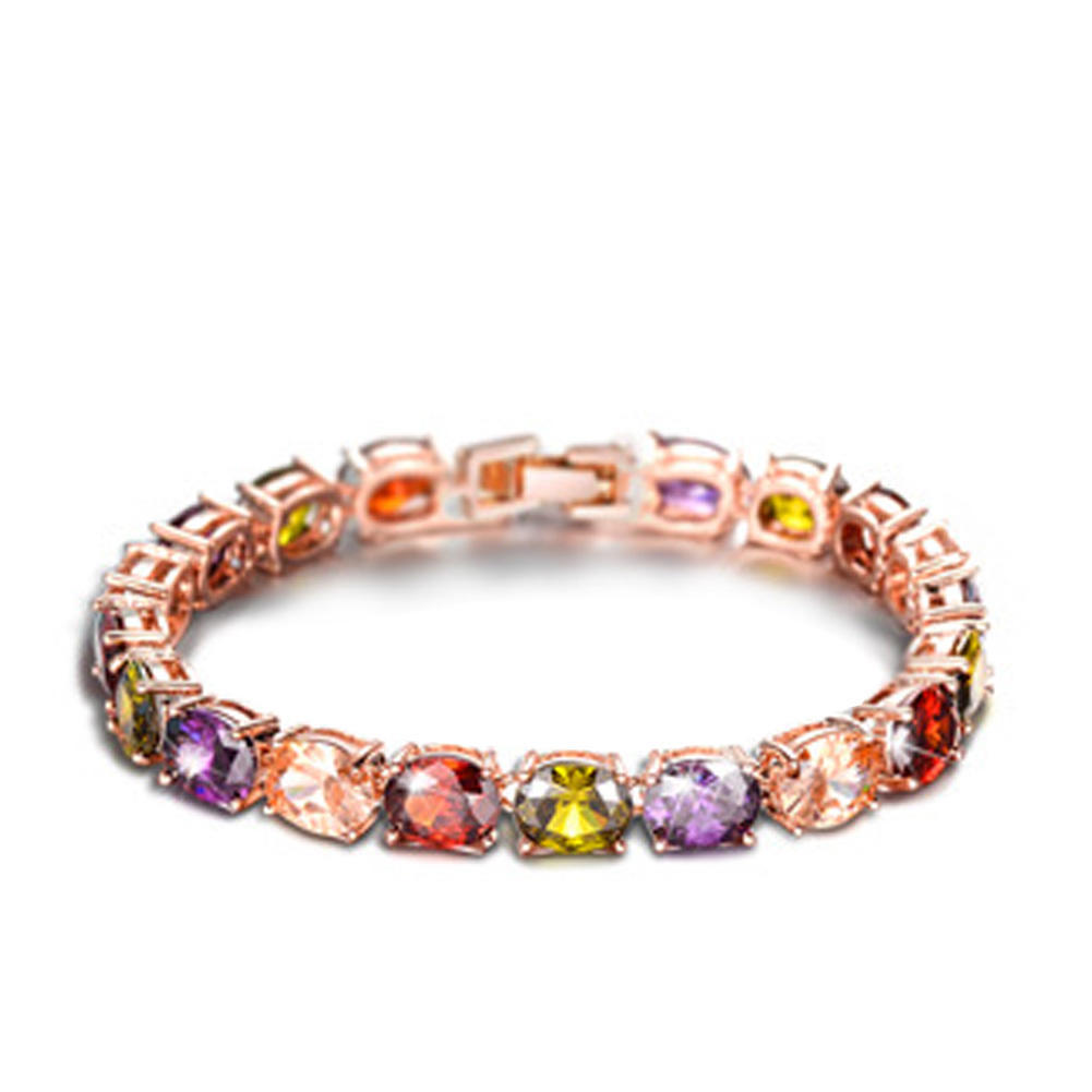 Buy Colorful Cubic Bracelet Rhinestone Fashion Link Bracelet Bridal