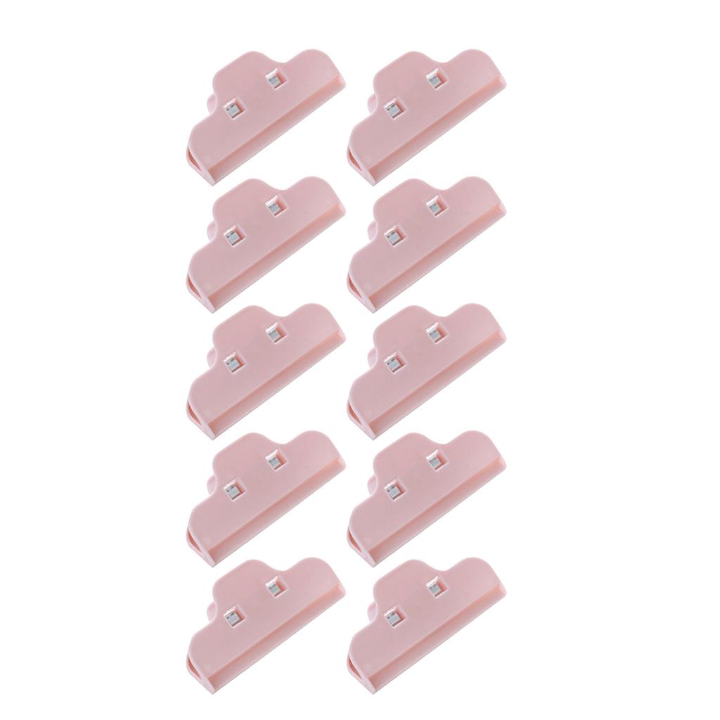 10PCS Food Sealing Clip Tight Damp Proof Multipurpose Easy To Use Snack Bag Sealer Clip for Kitchen Pink