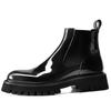 New men's Chelsea leather boots men's big head platform men's boots trendy shoes leather shoes cowhide short boots men