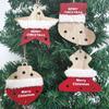 8pcs Wooden Christmas Pendants Natural Christmas Decoration Hanging  Gift