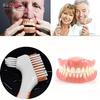 2Pcs Travel Denture Cleaning Tooth Brush With Soaking Storage Box Dentures Container For Teeth Oral Care