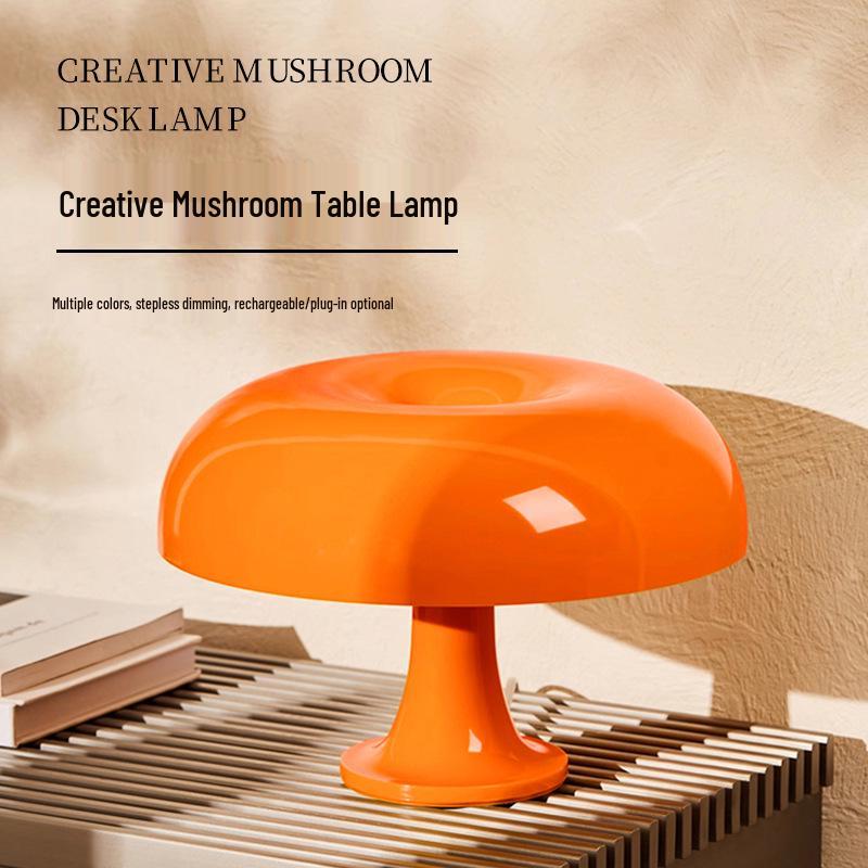 Danish Mushroom Table Lamp: Elegant Living Room & Bedroom Night Light, Popular Decorative Accessory.