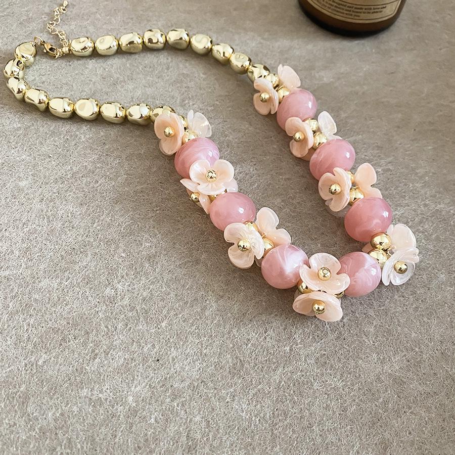 Colorful Summer Acrylic Bead Necklace – Simple, Fashionable, High-End Clavicle Jewelry