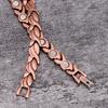 Red Copper Magnetic Energy Bracelet with Retro Stones