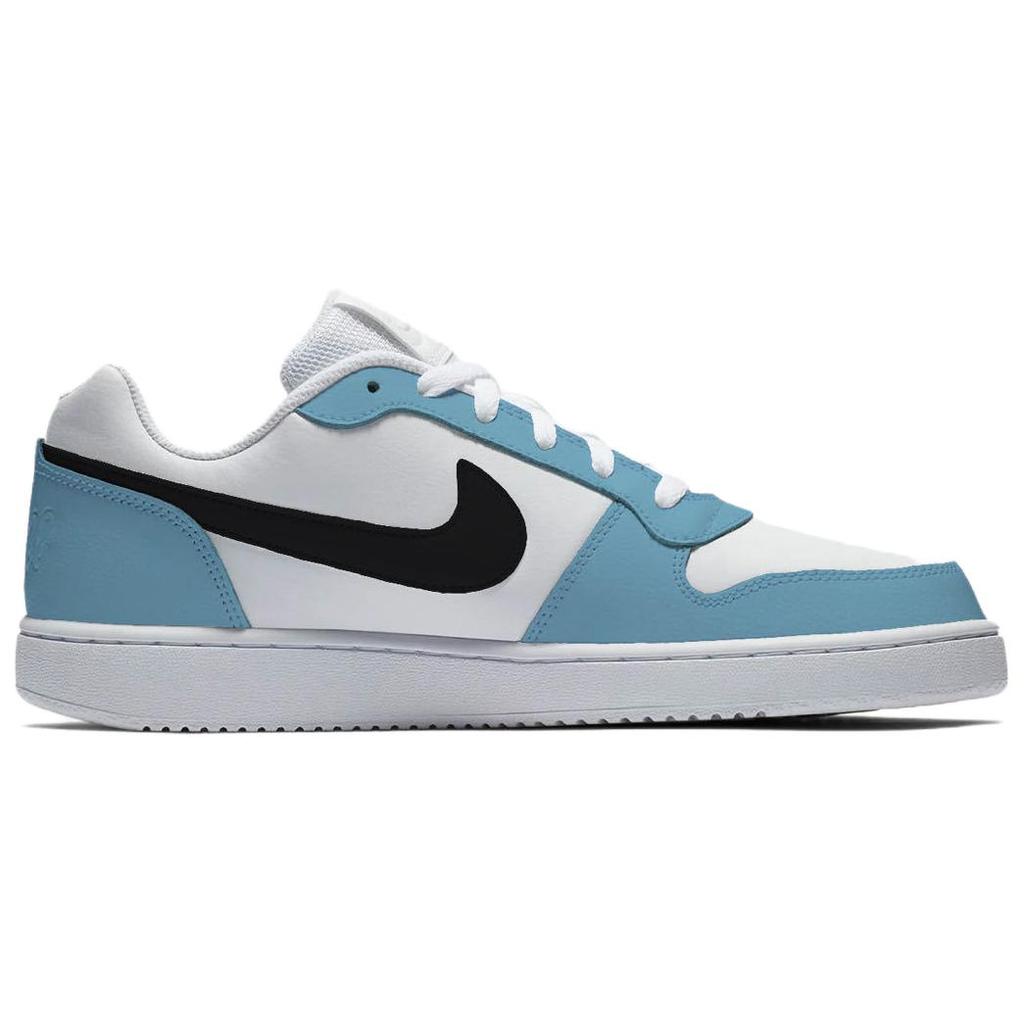 Nike EBERNON Night Starfish Starlight Leather Slip Resistant Abrasion Resistant Low top Skateboard Shoes Men's Sky Blue AQ1775-100(Team979-)