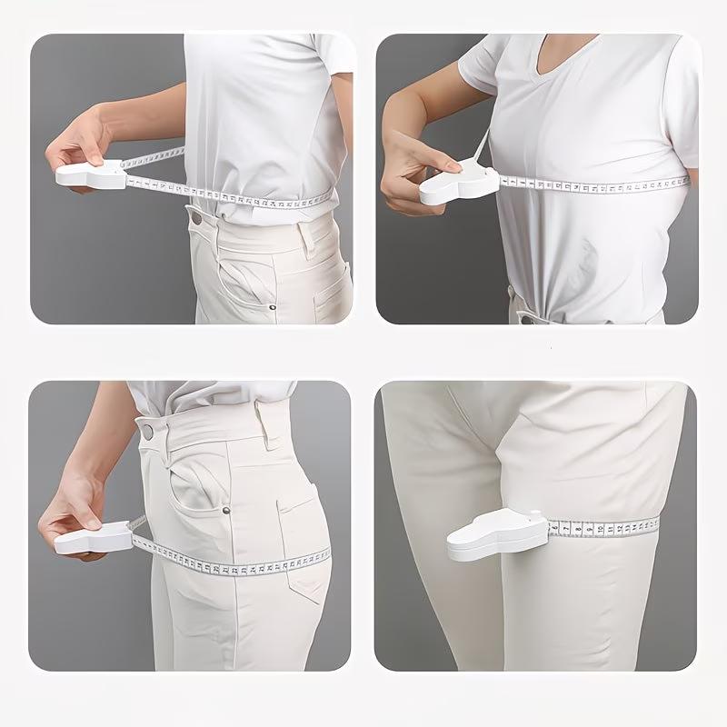 Self-tightening Body Measuring Tape Ruler 150cm/60 Inch Sewing Tailor Dressmaking Measure Ruler Meter Film for Waist Chest Legs
