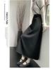 Fluffy Thickened A-Line Wool Skirt for Women - Autumn/Winter 2025, Slimming Mid-Length for Pear Shapes