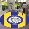 Alfombra Redonda del Leeds United Football Club, Alfombra para Sala de Estar, Dormitorio, Sofá, Sala de Juegos Decoración, Felpudo Antideslizante