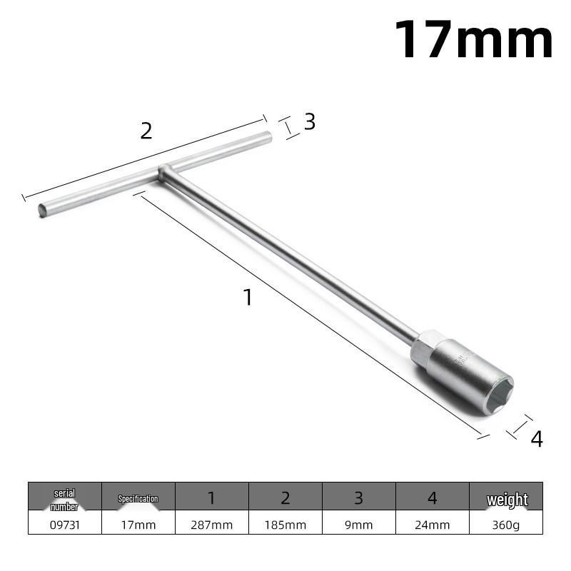 Longdexin T-Handle Multi-Functional Hex Socket Wrench for Car and Motorcycle Repair