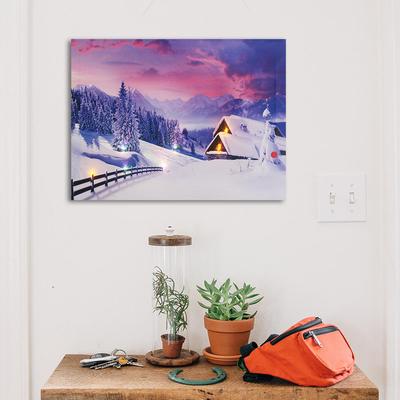 Led Light Up Candle Canvas Picturess Sweet Home Picture Decor Wall