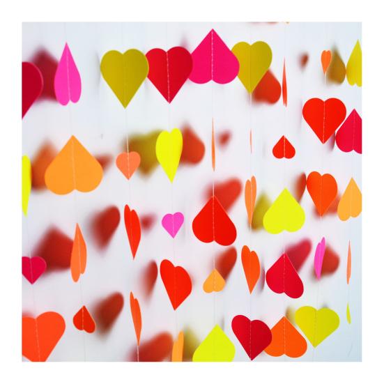 UV Neon Party Decoration Fluorescent Star Heart Circle Dot Garland Glow in The Dark Hanging Streamers Banner for Baby Bridal Shower Birthday Backdrop