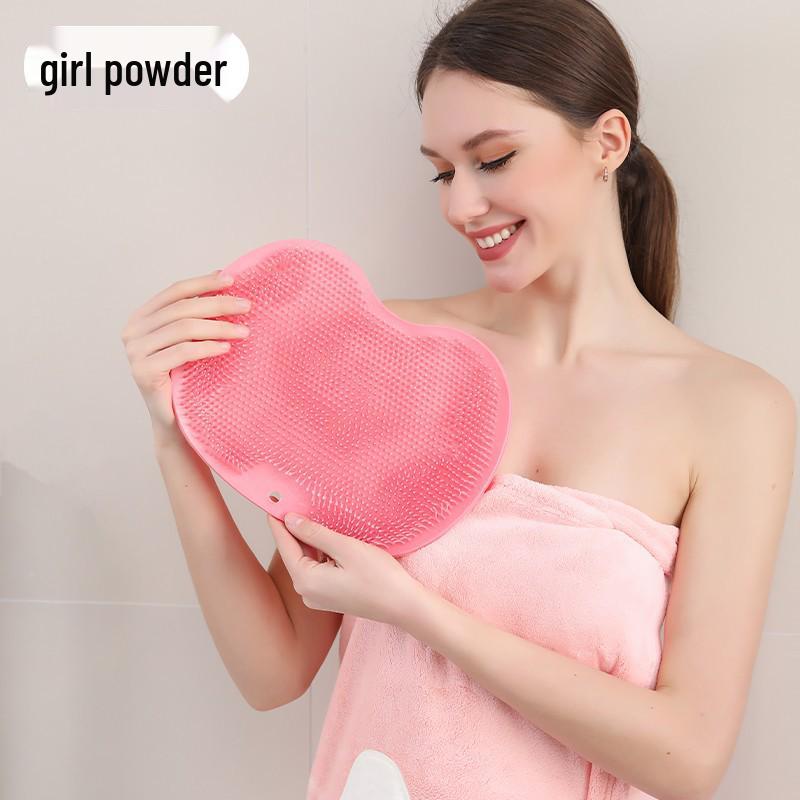 Silicone Foot Scrub & Back Massage Pad for Shower or Bath