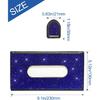 Bling Car Sun Visor Tissue Box Holder,PU Leather With Bling Crystal Rhinestones Tissue Holder,Car Accessories For Women (Blue)