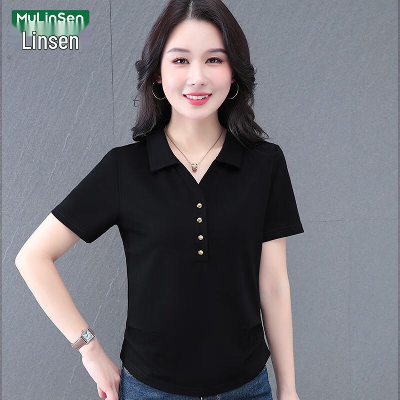 MULINSEN Women's Fashion Polo Collar Short Sleeve T-Shirt