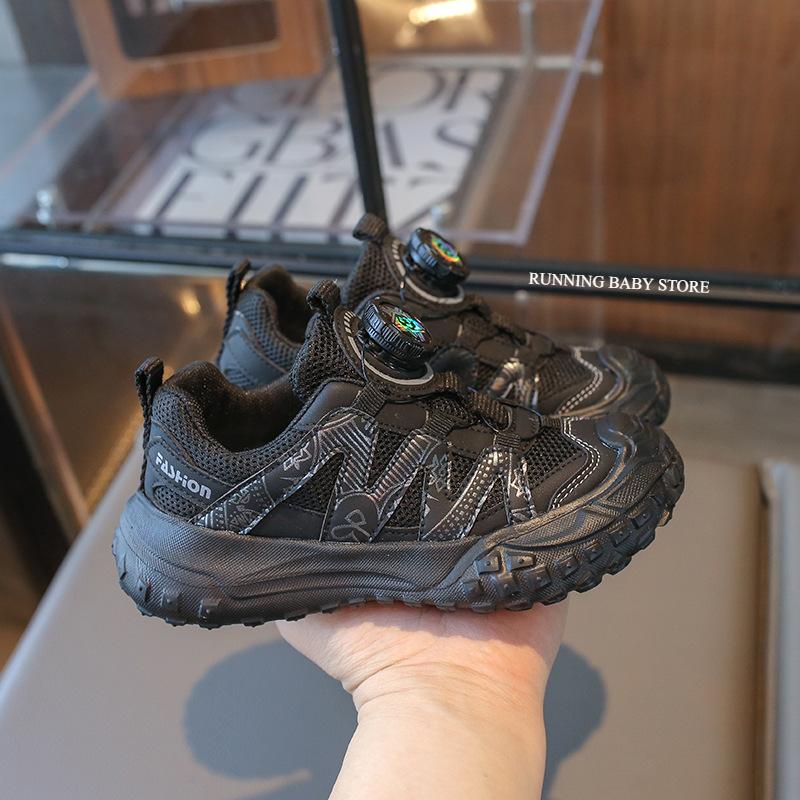 Funny Knob Breathable Mesh Children Sneakers Tire Soft Sole Student Boy Running Shoes Anti-skid Jogging Hiking Shoes Girl I02183