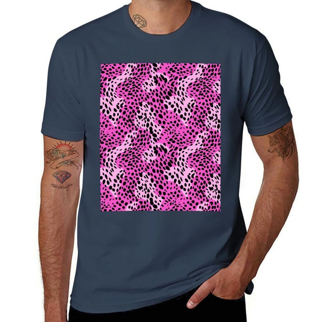 Pink And Purple Leopard Print Pattern Graphic Tshirt Athletic Quick Dry Tshirt For Unisex