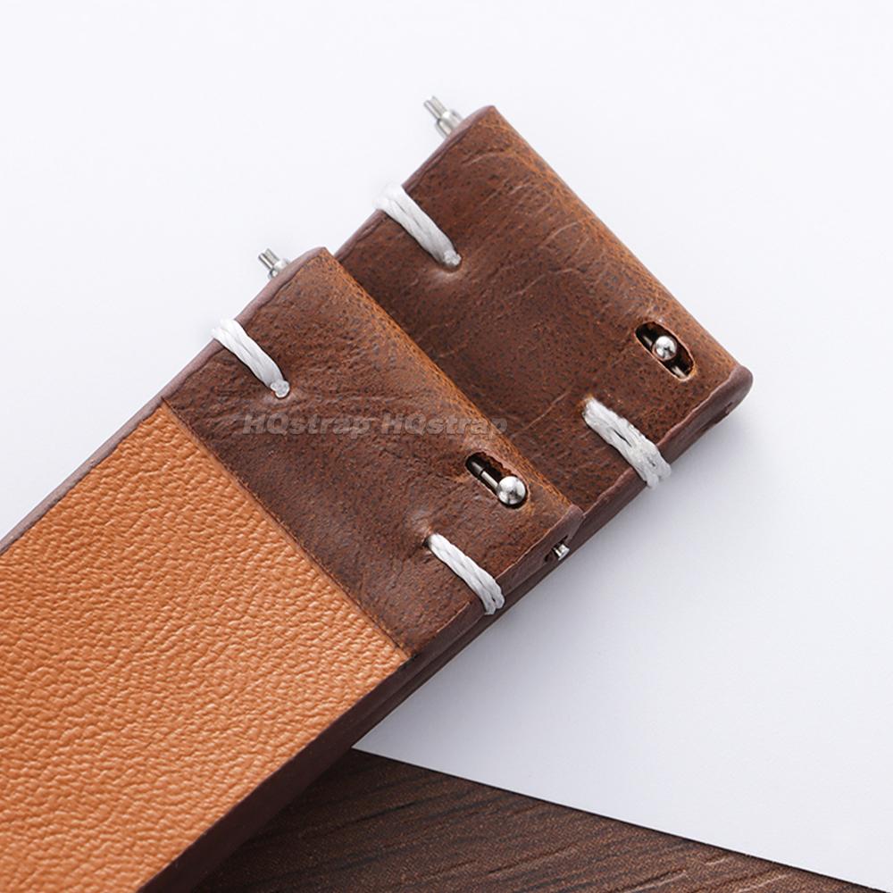 18mm 20mm 22mm Quick Release Bracelet Vintage PU Leather Watch Strap for Seiko for Huawei Watch GT5/GT4/GT3 Universal Watchband
