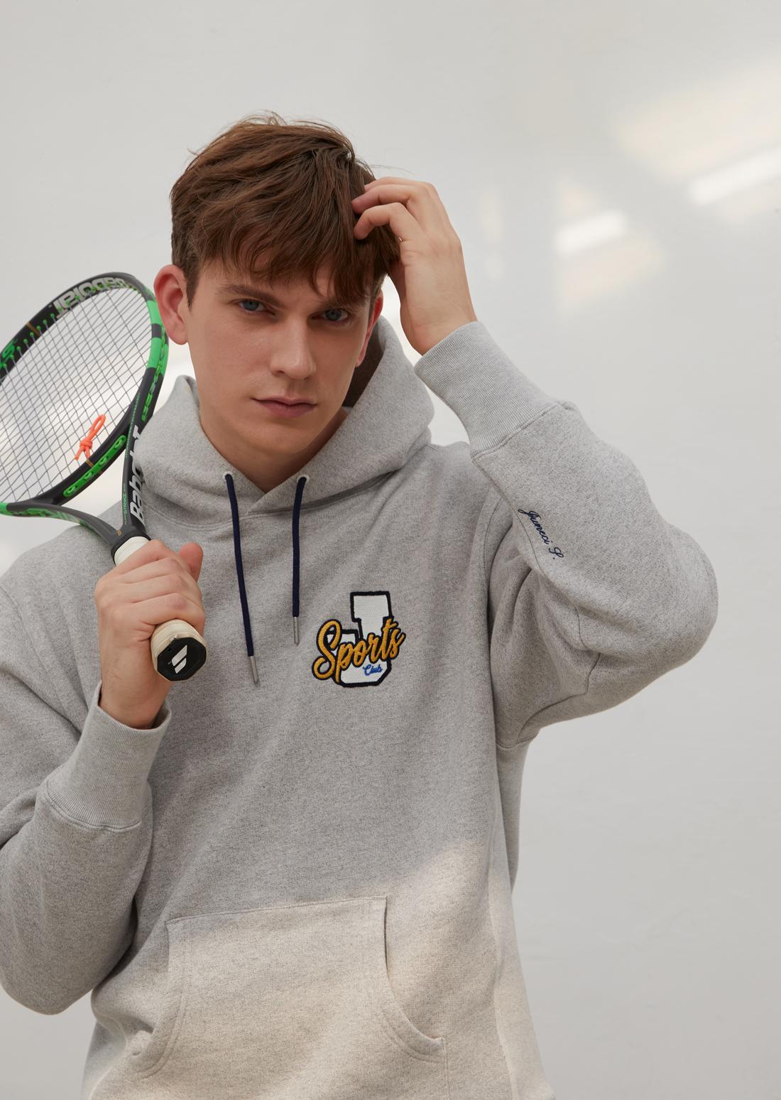 Junesi Sports Club J Logo Fleece-Lined Hoodie L