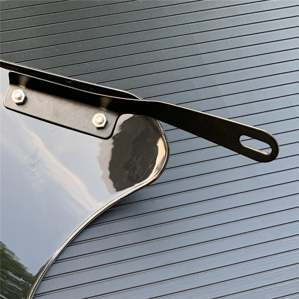 Black Skull Motorcycle 5"-7" Headlight Windshield Wind Deflector Windscreen Universal for Harley Honda Yamaha Instrument Visor