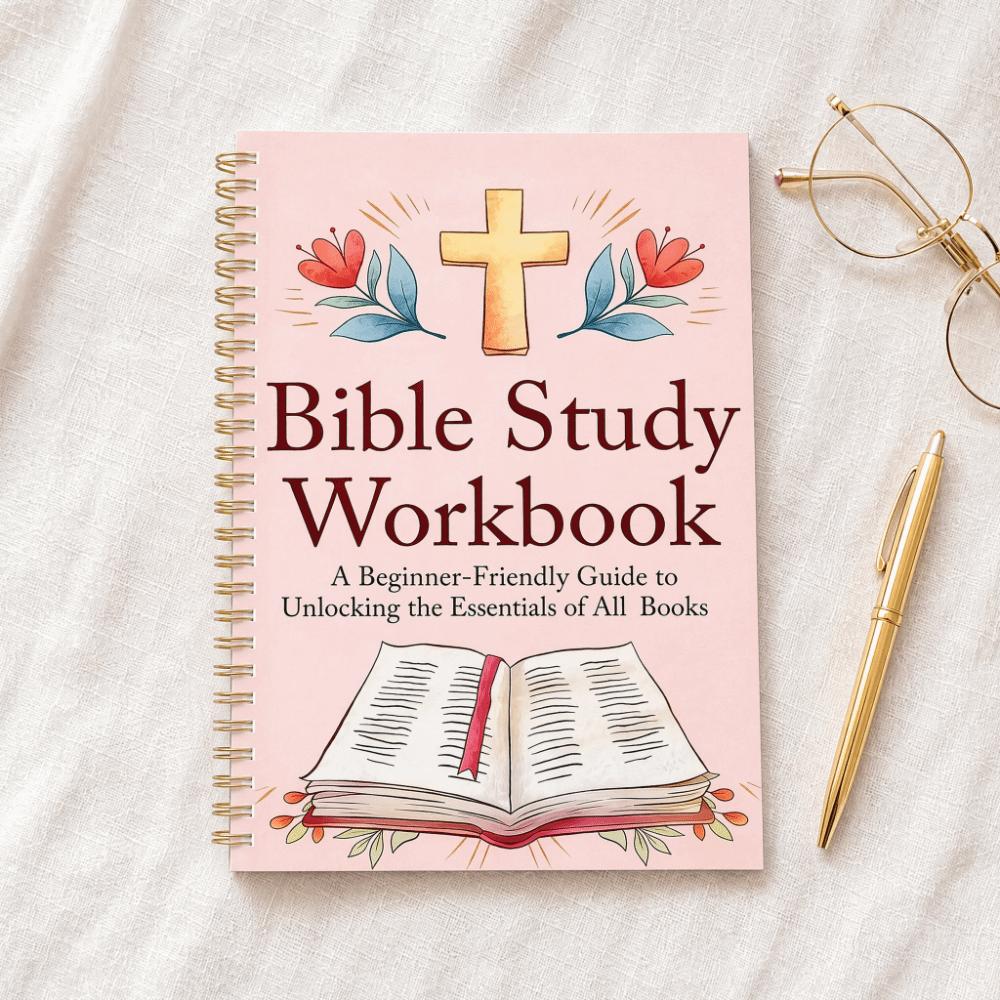 Spiral Binding Bible Study Workbook Guided Pages Prayer Reflection Notebook Bible Study