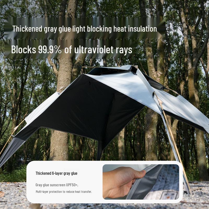Explorer Automatic Rainproof Sun Protection Tent: Portable, Double-Layer, Foldable Camping Gear