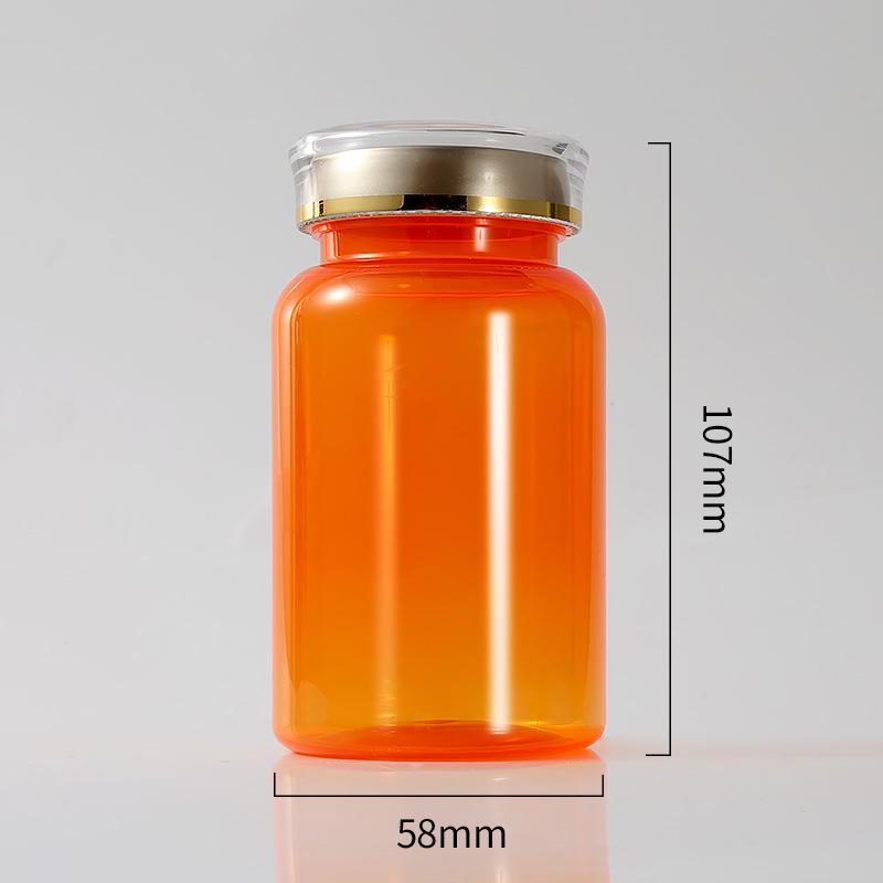 PET200ML Portable Plastic Medicine Bottle with Crown Cap