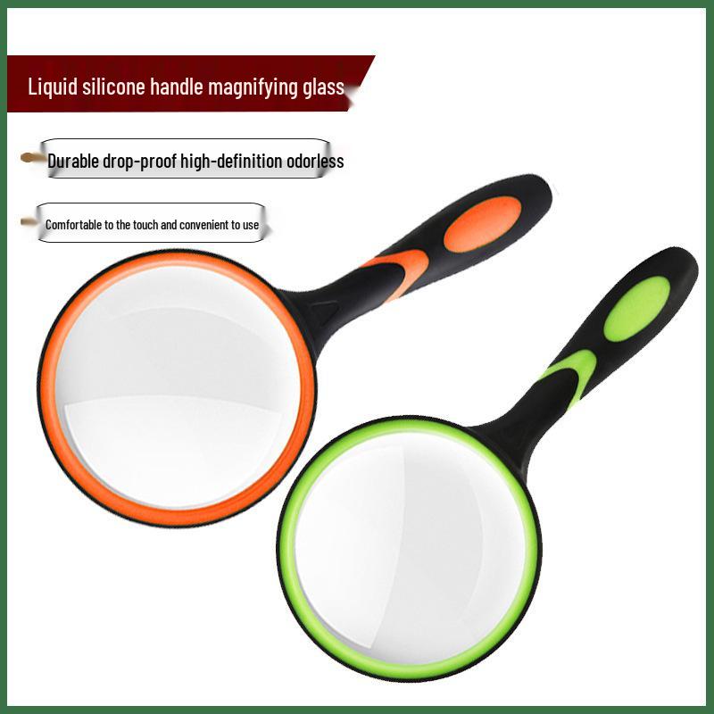 HD Handheld Magnifier Glasses: Durable, High-Magnification Lens for Seniors and Children's Experiments.