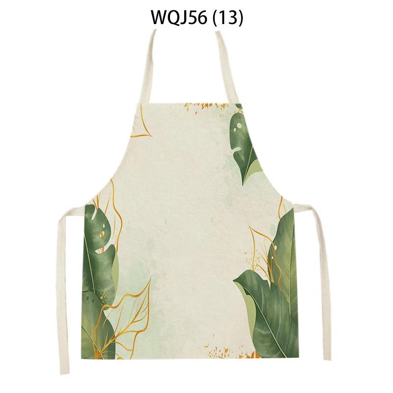 Cactus Pattern Home Cleaning Kitchen Aprons Plant Flowers Adult Kids Waist Bib Baking Accessories Cleaning Antifouling Apron