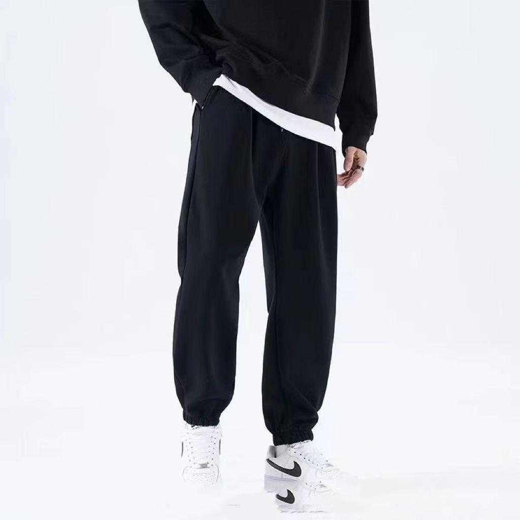 

New Casual Sports Pants Men s Summer Tied Feet Nine-point Trousers Student Trousers Casual Trousers M [80-47.5kg]