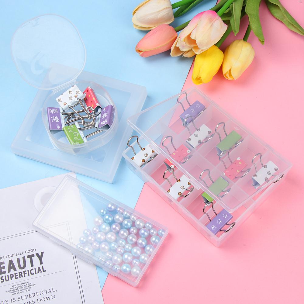 New Mini Plastic Box Rectangular Box Translucent Box Packing Box Storage Box Dustproof Durable Jewelry Storage Case Container