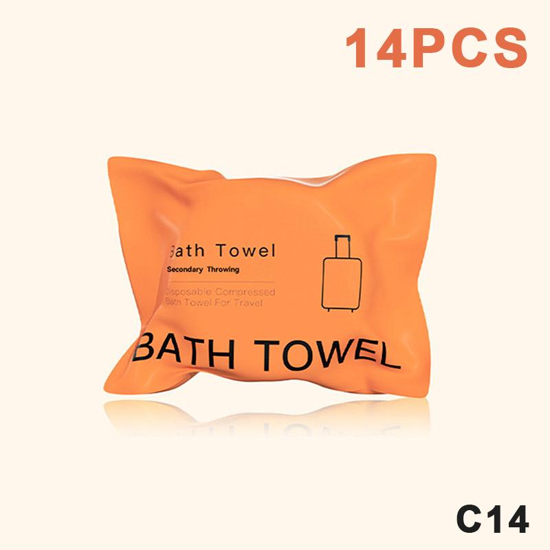 70x140cm Large Disposable Towel 7 or 14pcs Compressed Dry Bath Towels Soft and Portable for Travel Hotel Gym Beach Use