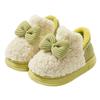 cotton slipper bag heel winter girls home indoor warm plush shoes cute bow baby cotton shoes