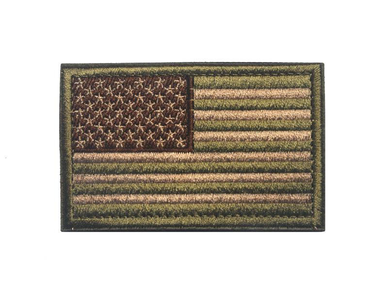 US Flag Embroidered Velcro Patch for Backpack or Shoulder