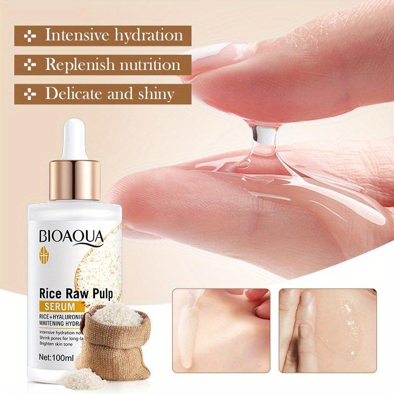 Rice Pureed Hyaluronic Acid Serum with Niacinamide Deeply Nourishes and Hydrates Skin for Lasting Moisture