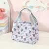 Portable Bento Bag With Insulation For Girls Featuring Kuromi And Melody Printed Oxford Cloth For School And Work