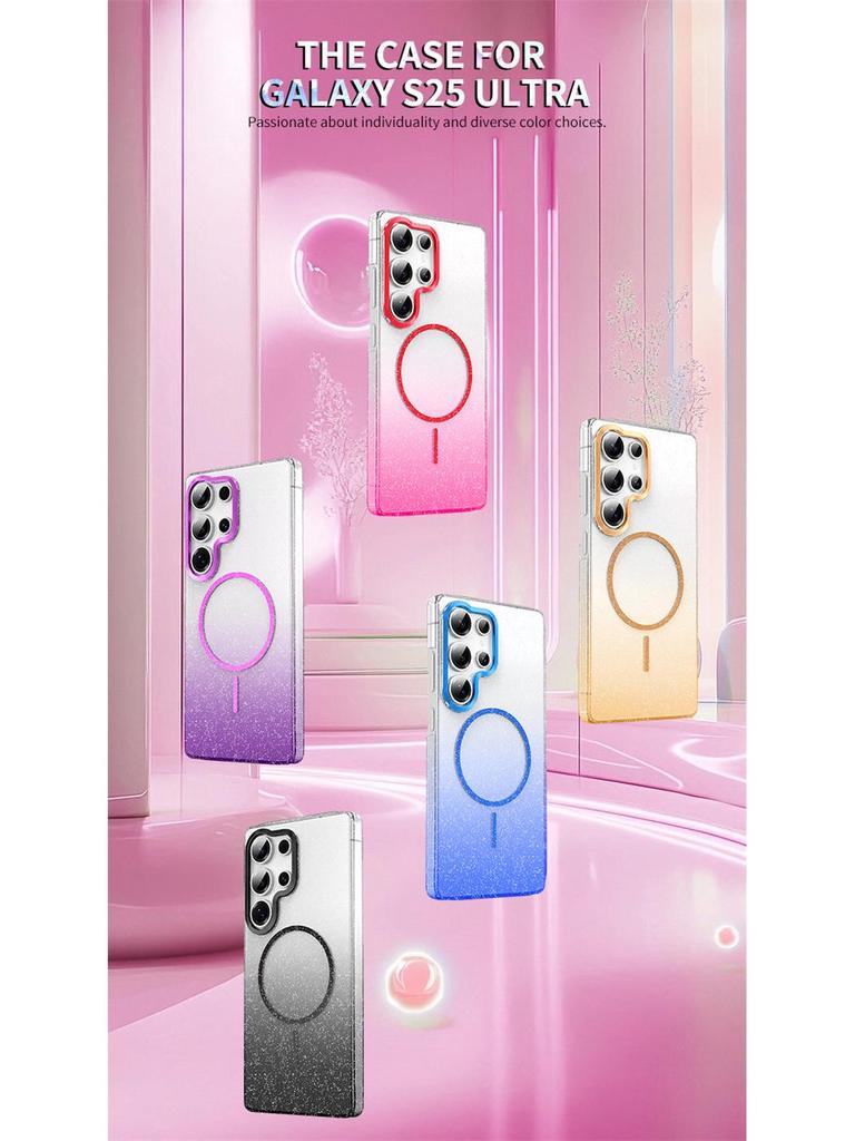 Samsung S25/S24 Edge PC Glitter Magnetic Phone Case for A36/A56, A16/A32 Models