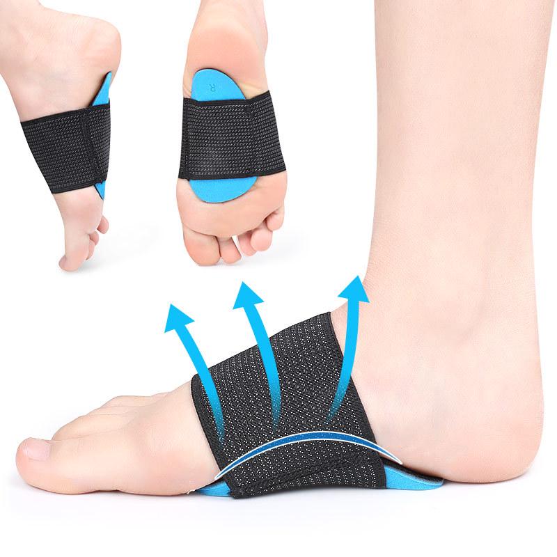 Unisex Elastic Bandage Foot Pad for Flat Feet - Arch Support & Toe Correction Half Insole