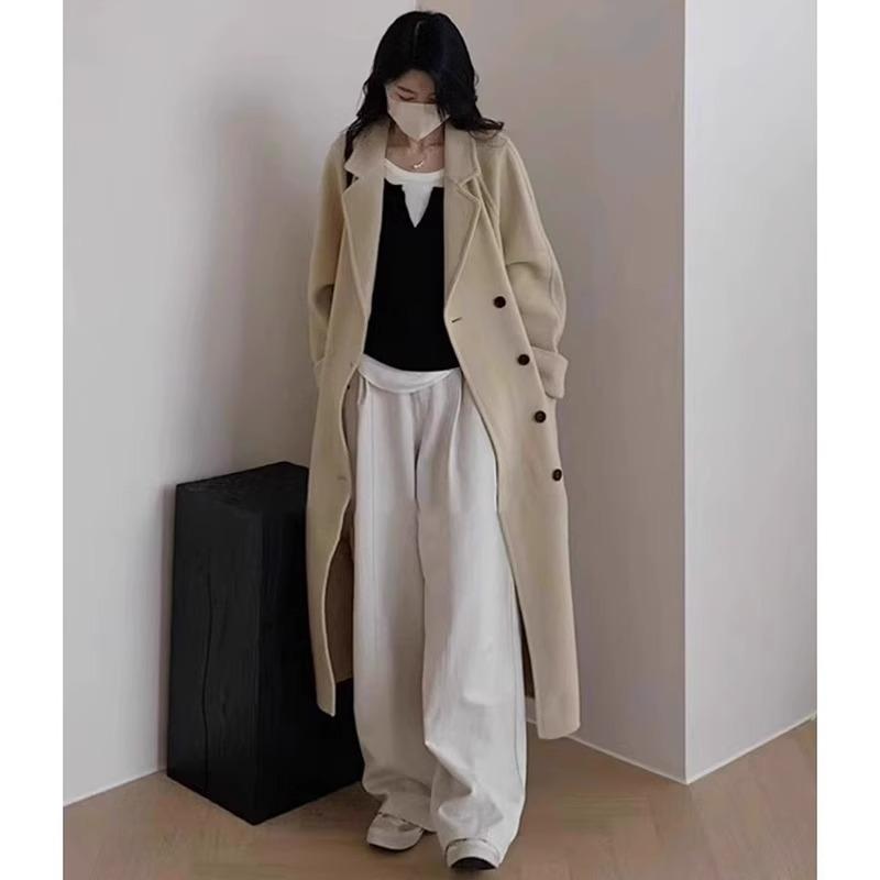 Chic Irregular Saum Damen Frühling und Herbst Break Zweiteiliges Patchwork Langarm T-Shirt Slim-Fit Unterteil Pullover