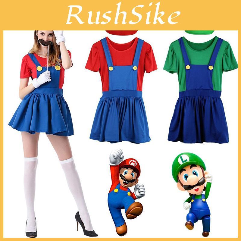 Elegant Luigi Workmen Skirt Version Costume For Women With Perfect Stitches