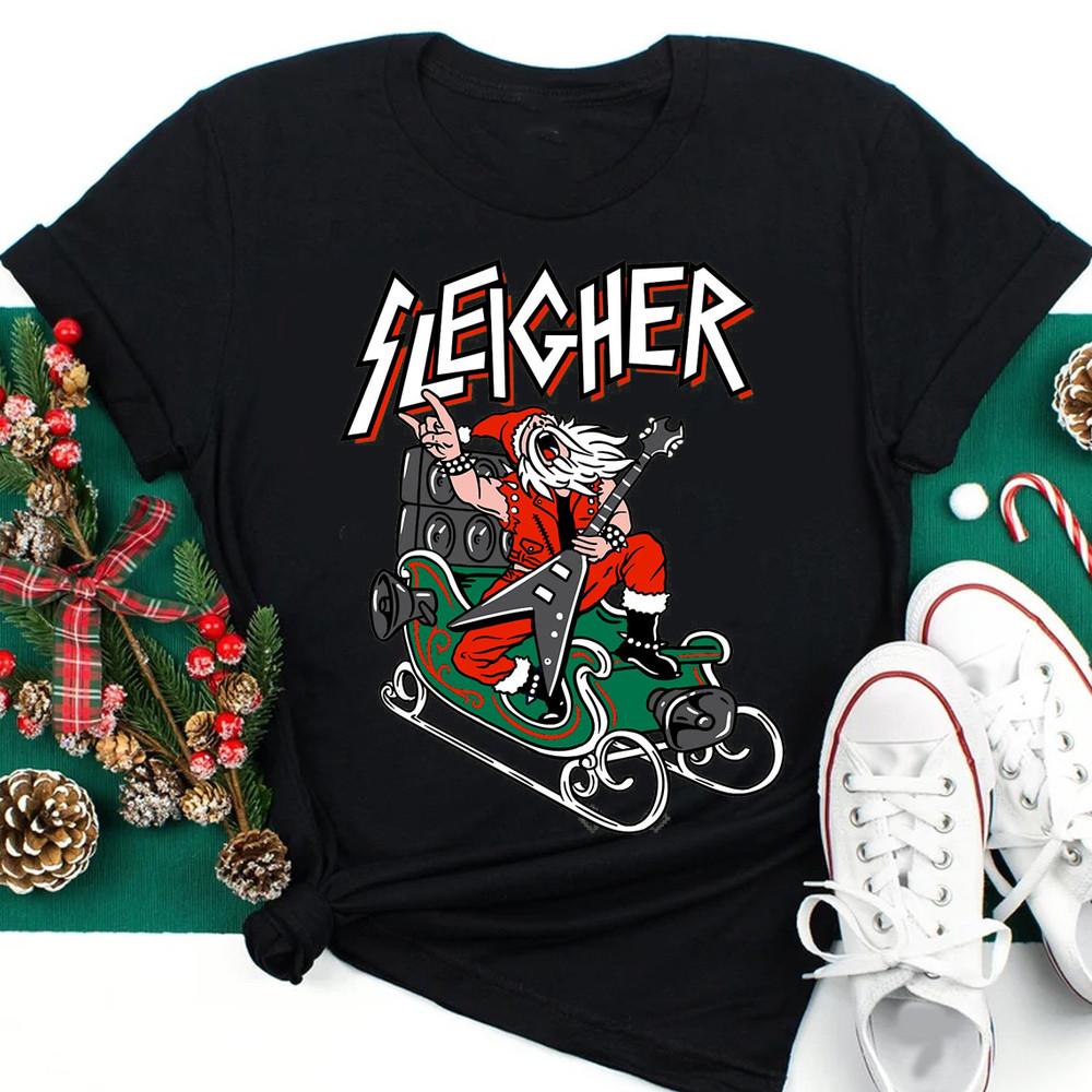 Ugly Christmas Sweater Sleigher Black Unisex  Shirt Unisex T-Shirt S