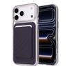 Porte-cartes détachable 2 en 1 Tissu technique magnétique Color block Coque antichoc pour téléphone pour iPhone 17 Pro max 16 15 Pour Magsafe
