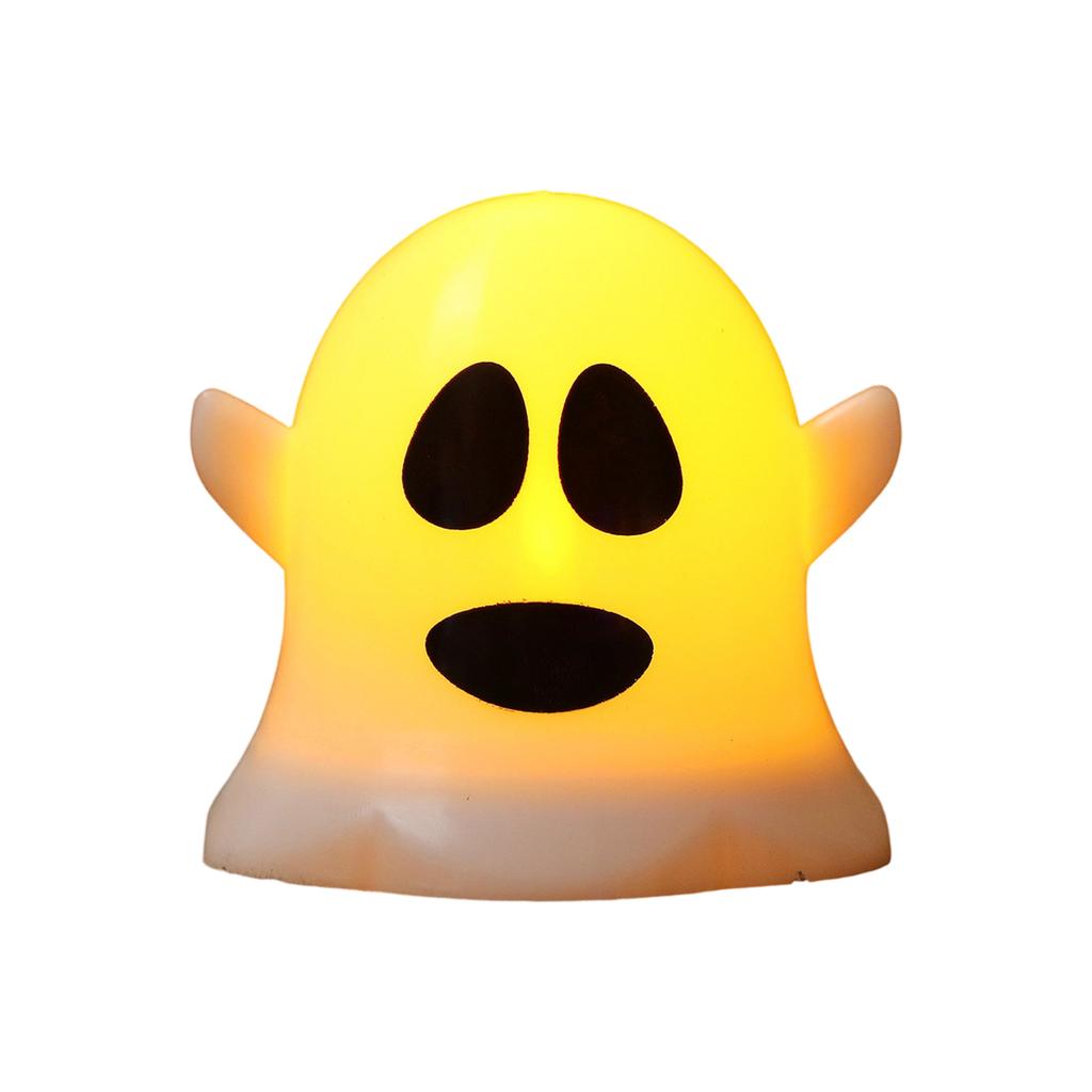 Halloween LED Candle Lights with Cute Faces - Pumpkin Shaped Flameless Night Light for Party Decor and Indoor Tabletop Decoration