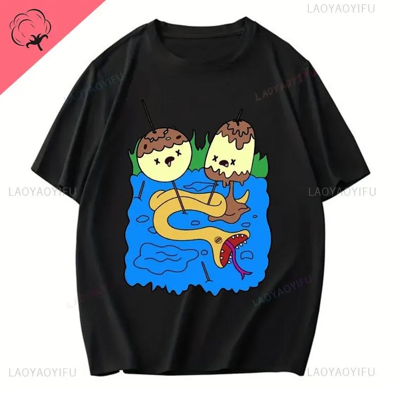 

Забавная футболка с мультяшным принтом Время приключений Хлопковая футболка для мужчин и женщин Повседневная одежда Классическая аниме-графика Мужские футболки XL